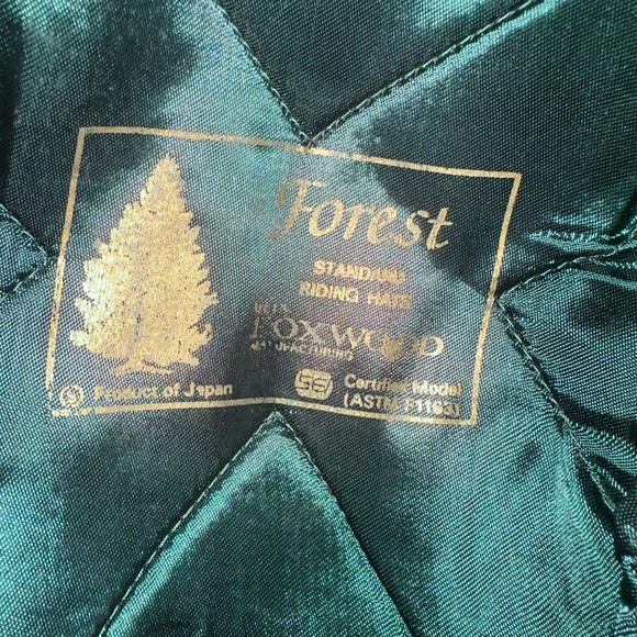 FOREST Standard Riding Hat by Foxwoods Manufacturing Made in Japan - Picture 4 of 7